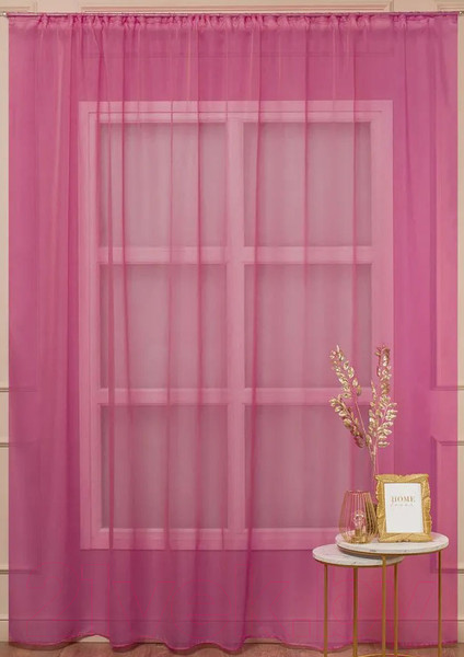 Изображение товара Гардина Amore Mio Однотонная вуаль 6PL 1064 300x270 / 92019 (розовый)