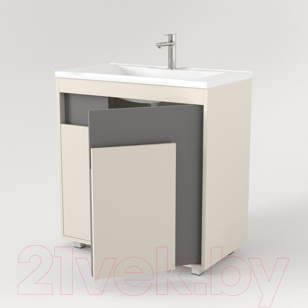 Изображение товара Тумба под умывальник Дабер 015 Тобага/Эридан/Артвин 60 / Т15.6Т.0.19 (бежевый/серый)