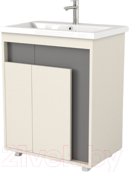 Изображение товара Тумба под умывальник Дабер 015 Тобага/Эридан/Артвин 60 / Т15.6Т.0.19 (бежевый/серый)