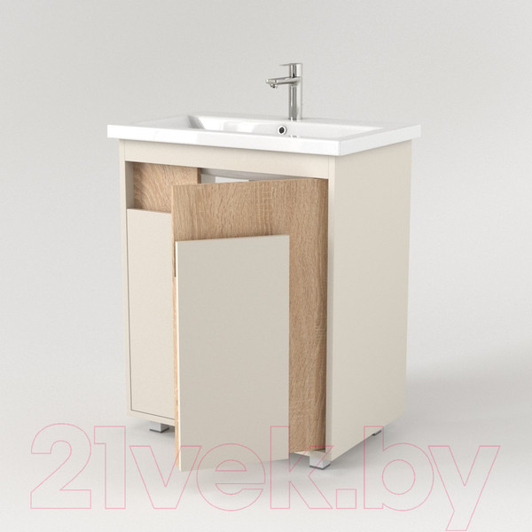 Изображение товара Тумба под умывальник Дабер 015 WeltWasser Deilbach 7517-60 / Т15.6W.0.18 (бежевый/дуб бардолино)