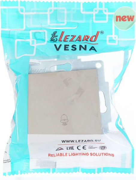 Изображение товара Кнопка звонка Lezard Vesna 742-3788-103 (титан)