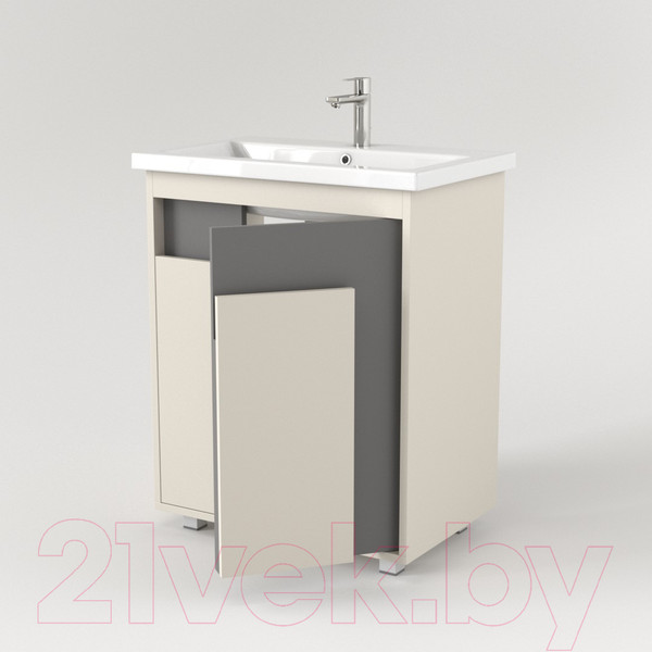 Изображение товара Тумба под умывальник Дабер 015 WeltWasser Deilbach 7517-60 / Т15.6W.0.19 (бежевый/серый)