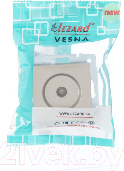 Изображение товара Розетка Lezard Vesna 742-3788-130 (титан)