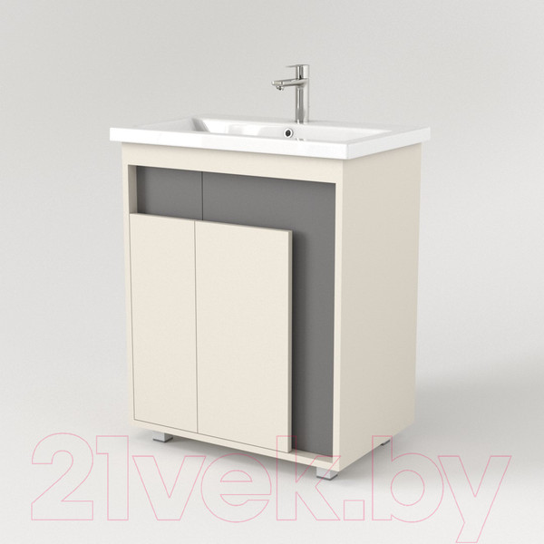 Изображение товара Тумба под умывальник Дабер 015 WeltWasser Deilbach 7517-70 / Т15.7W.0.19 (бежевый/серый)