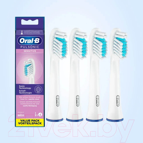 Изображение товара Набор насадок для зубной щетки Oral-B Pulsonic Sensitive (4шт)