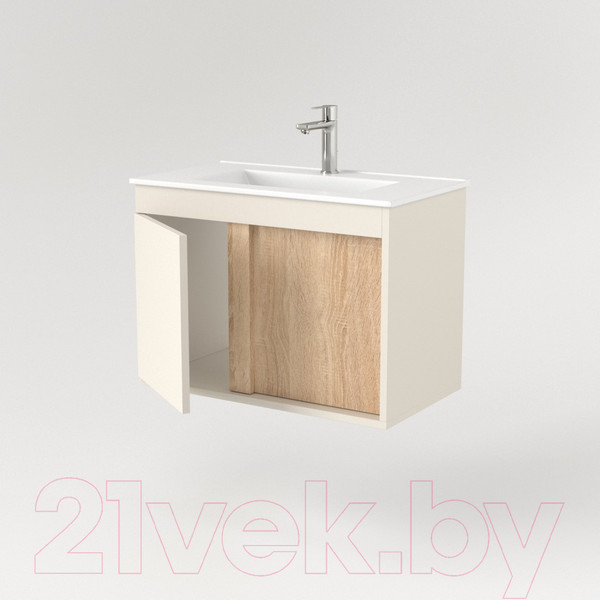 Изображение товара Тумба под умывальник Дабер 014 WeltWasser Deilbach 7517-60 / Т14.6W.0.18 (бежевый/дуб бардолино)