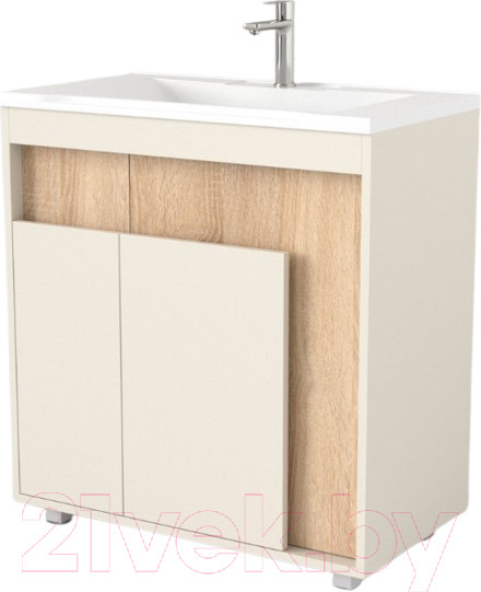 Изображение товара Тумба под умывальник Дабер 015 Andrea Elen 80 / Т15.8A.0.18 (бежевый/дуб бардолино)