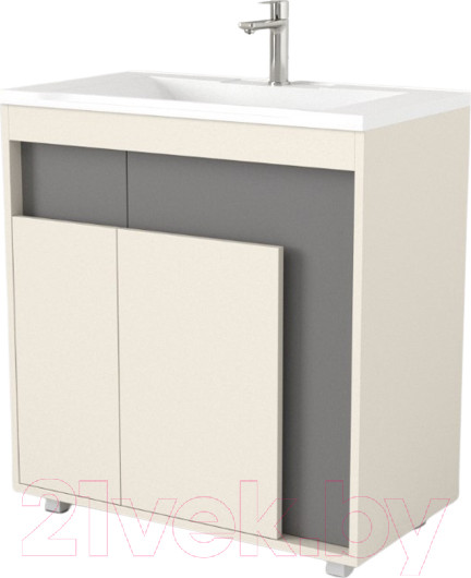 Изображение товара Тумба под умывальник Дабер 015 Andrea Elen 80 / Т15.8A.0.19 (бежевый/серый)