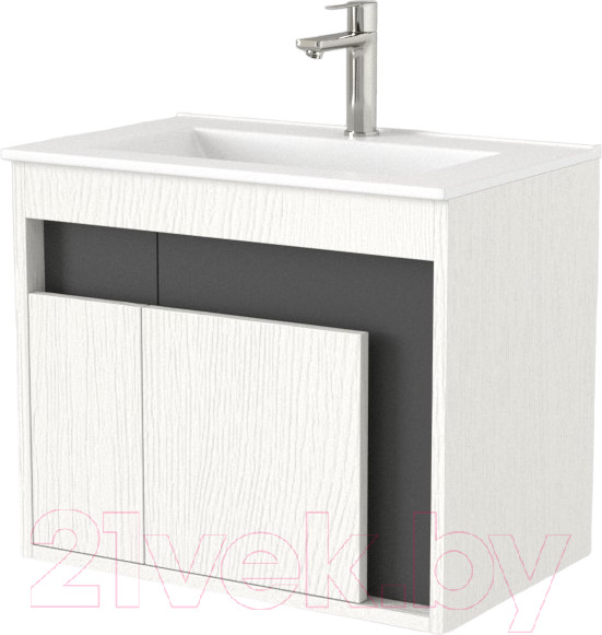 Изображение товара Тумба под умывальник Дабер 016 60 / Т16.6.0.20 (белый древесный/серый)