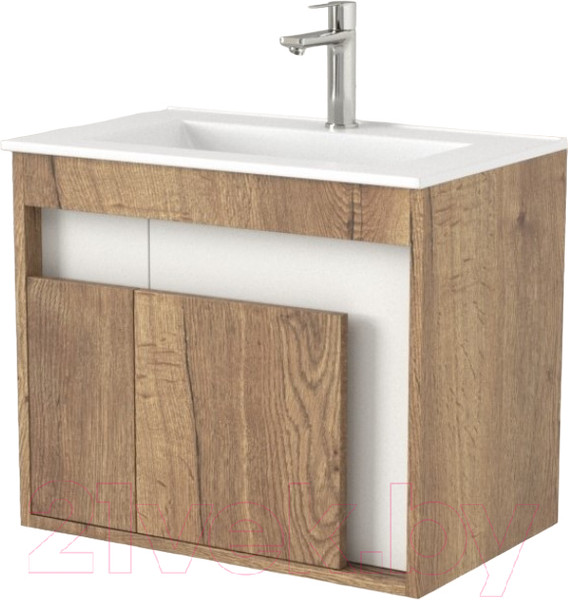 Изображение товара Тумба под умывальник Дабер 016 60 / Т16.6.0.21 (дуб галифакс/белый)