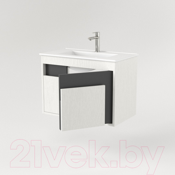 Изображение товара Тумба под умывальник Дабер 016 70 / Т16.7.0.20 (белый древесный/серый)