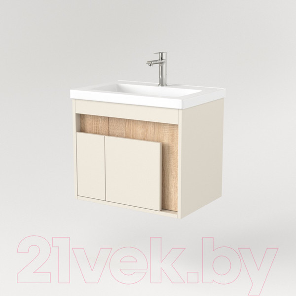Изображение товара Тумба под умывальник Дабер 016 Тобага/Эридан/Артвин 60 / Т16.6Т.0.18 (бежевый/дуб бардолино)