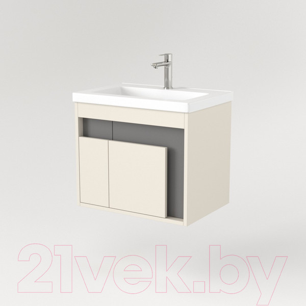 Изображение товара Тумба под умывальник Дабер 016 Тобага/Эридан/Артвин 60 / Т16.6Т.0.19 (бежевый/серый)