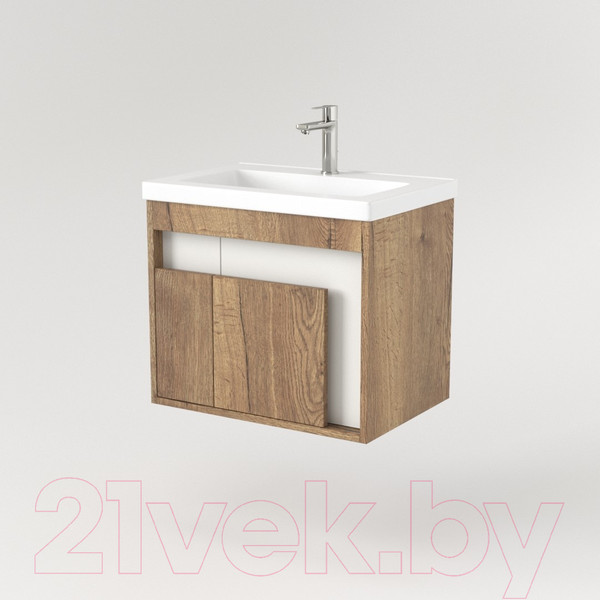 Изображение товара Тумба под умывальник Дабер 016 Тобага/Эридан/Артвин 60 / Т16.6Т.0.21 (дуб галифакс/белый)