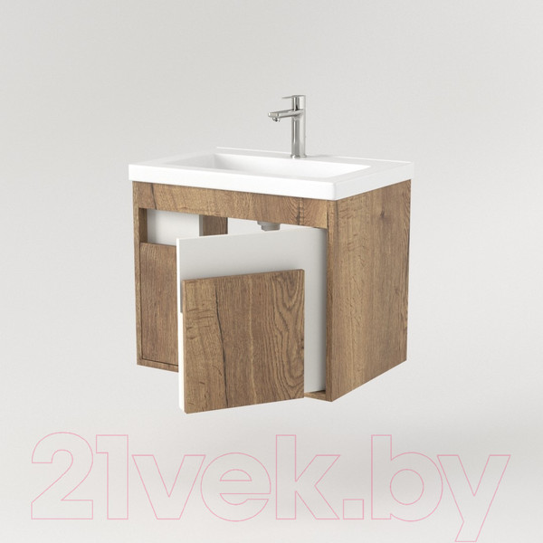 Изображение товара Тумба под умывальник Дабер 016 Тобага/Эридан/Артвин 60 / Т16.6Т.0.21 (дуб галифакс/белый)