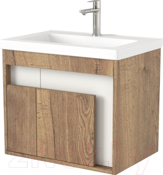 Изображение товара Тумба под умывальник Дабер 016 Тобага/Эридан/Артвин 60 / Т16.6Т.0.21 (дуб галифакс/белый)