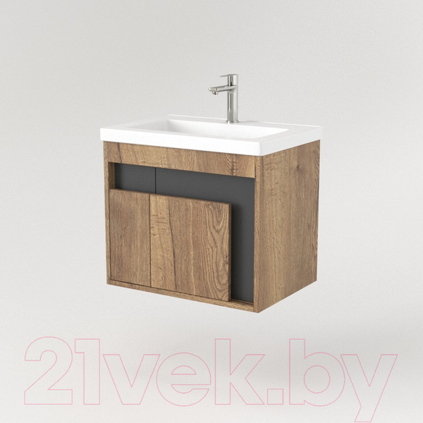 Изображение товара Тумба под умывальник Дабер 016 Тобага/Эридан/Артвин 60 / Т16.6Т.0.22 (дуб галифакс/серый)