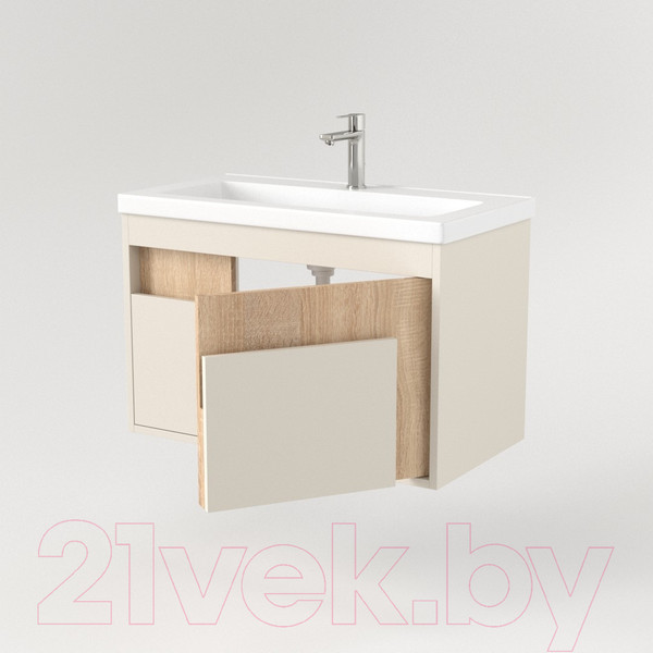 Изображение товара Тумба под умывальник Дабер 016 Тобага/Эридан 80 / Т16.8Т.0.18 (бежевый/дуб бардолино)