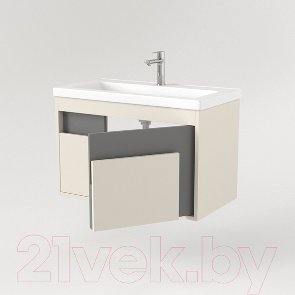 Изображение товара Тумба под умывальник Дабер 016 Тобага/Эридан 80 / Т16.8Т.0.19 (бежевый/серый)