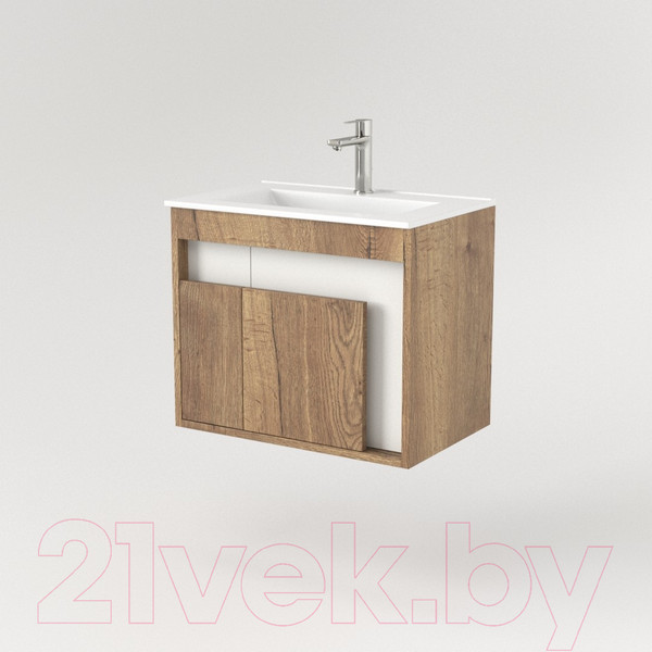 Изображение товара Тумба под умывальник Дабер 016 WeltWasser Deilbach 7517-60 / Т16.6W.0.21 (дуб галифакс/белый)