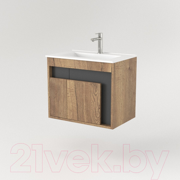 Изображение товара Тумба под умывальник Дабер 016 WeltWasser Deilbach 7517-60 / Т16.6W.0.22 (дуб галифакс/серый)