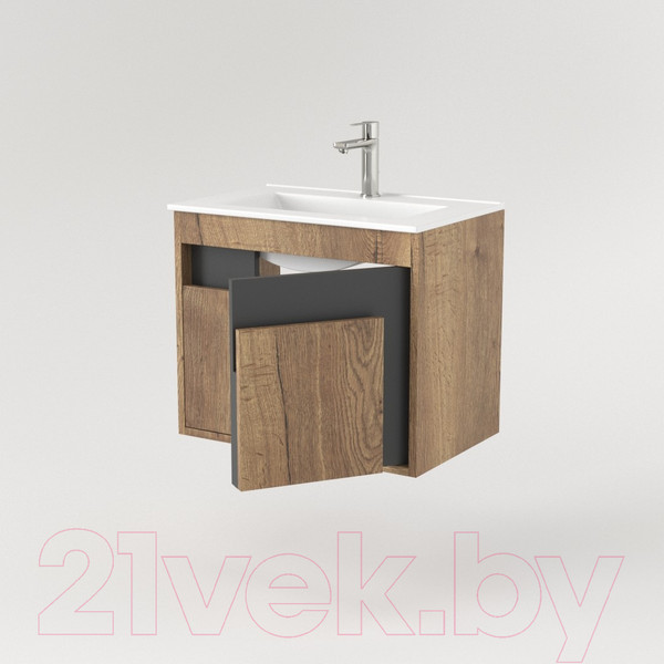 Изображение товара Тумба под умывальник Дабер 016 WeltWasser Deilbach 7517-60 / Т16.6W.0.22 (дуб галифакс/серый)