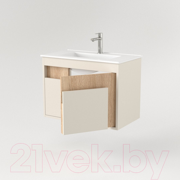 Изображение товара Тумба под умывальник Дабер 016 WeltWasser Deilbach 7517-70 / Т16.7W.0.18 (бежевый/дуб бардолино)