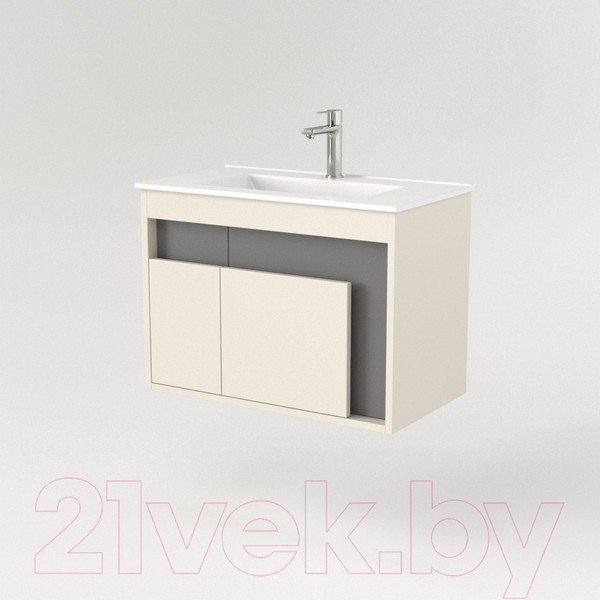 Изображение товара Тумба под умывальник Дабер 016 WeltWasser Deilbach 7517-70 / Т16.7W.0.19 (бежевый/серый)