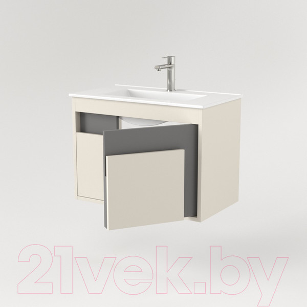 Изображение товара Тумба под умывальник Дабер 016 WeltWasser Deilbach 7517-70 / Т16.7W.0.19 (бежевый/серый)