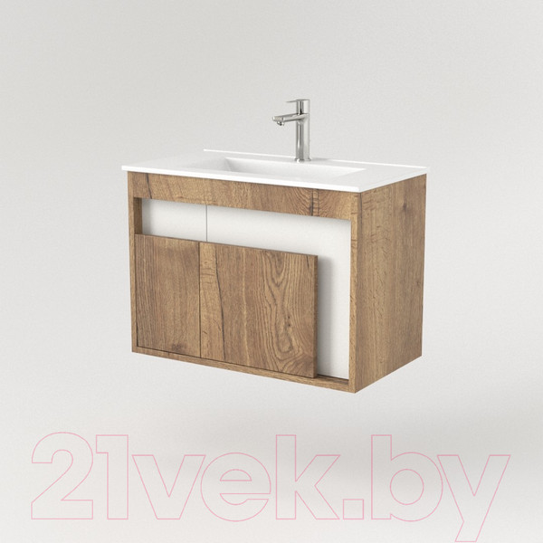 Изображение товара Тумба под умывальник Дабер 016 WeltWasser Deilbach 7517-70 / Т16.7W.0.21 (дуб галифакс/белый)