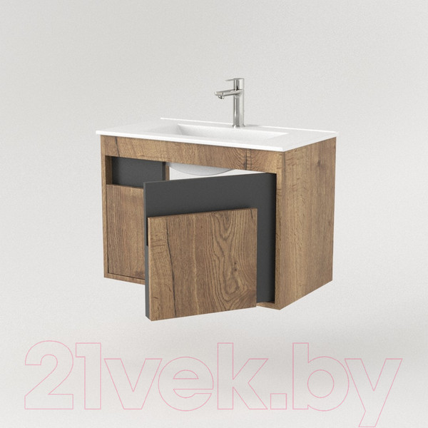 Изображение товара Тумба под умывальник Дабер 016 WeltWasser Deilbach 7517-70 / Т16.7W.0.22 (дуб галифакс/серый)