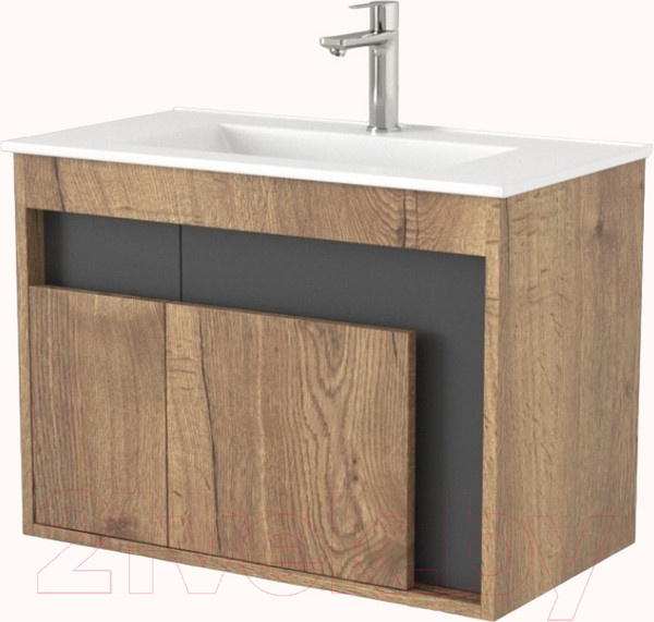Изображение товара Тумба под умывальник Дабер 016 WeltWasser Deilbach 7517-70 / Т16.7W.0.22 (дуб галифакс/серый)