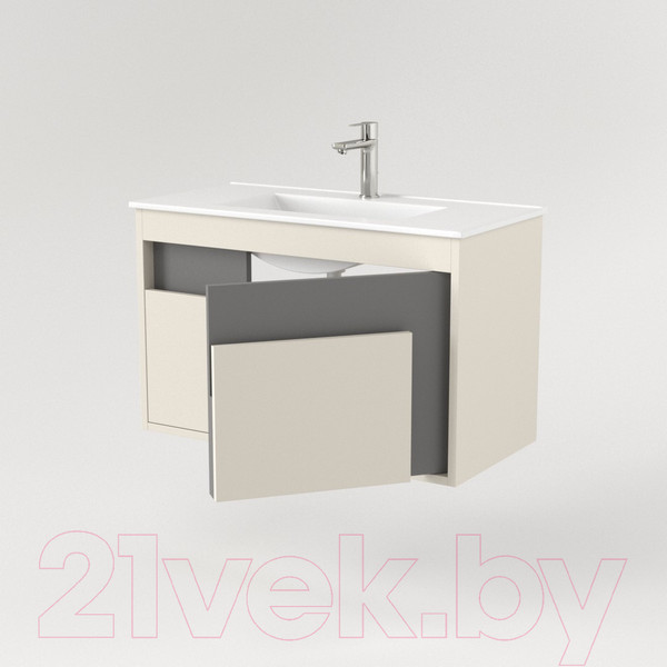 Изображение товара Тумба под умывальник Дабер 016 WeltWasser Deilbach 7517-80 / Т16.8W.0.19 (бежевый/серый)