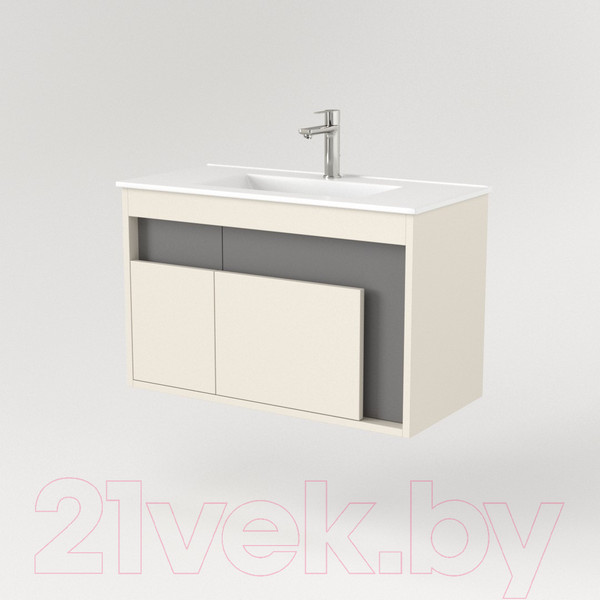 Изображение товара Тумба под умывальник Дабер 016 WeltWasser Deilbach 7517-80 / Т16.8W.0.19 (бежевый/серый)