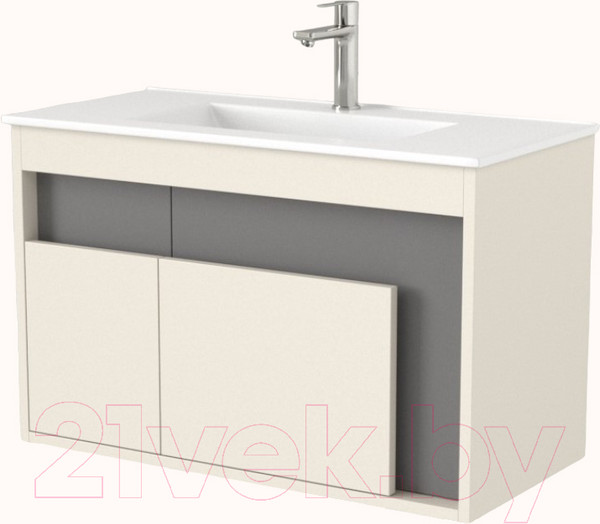 Изображение товара Тумба под умывальник Дабер 016 WeltWasser Deilbach 7517-80 / Т16.8W.0.19 (бежевый/серый)