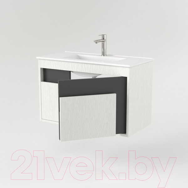 Изображение товара Тумба под умывальник Дабер 016 WeltWasser Deilbach 7517-80 / Т16.8W.0.20 (белый древесный/серый)