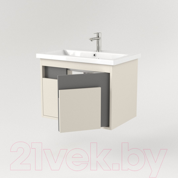 Изображение товара Тумба под умывальник Дабер 016 Cersanit Como 70 / Т16.7C.0.19 (бежевый/серый)
