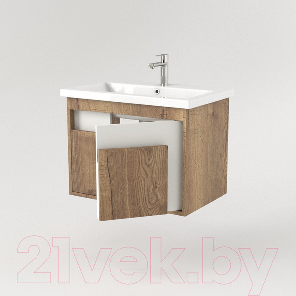 Изображение товара Тумба под умывальник Дабер 016 Cersanit Como 70 / Т16.7C.0.21 (дуб галифакс/белый)