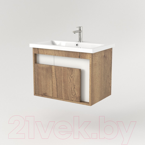 Изображение товара Тумба под умывальник Дабер 016 Cersanit Como 70 / Т16.7C.0.21 (дуб галифакс/белый)