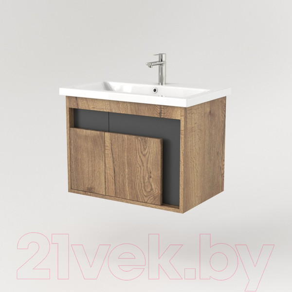 Изображение товара Тумба под умывальник Дабер 016 Cersanit Como 70 / Т16.7C.0.22 (дуб галифакс/серый)