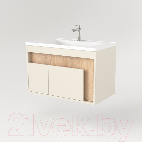 Изображение товара Тумба под умывальник Дабер 016 Andrea Elen 80 / Т16.8А.0.18 (бежевый/дуб бардолино)