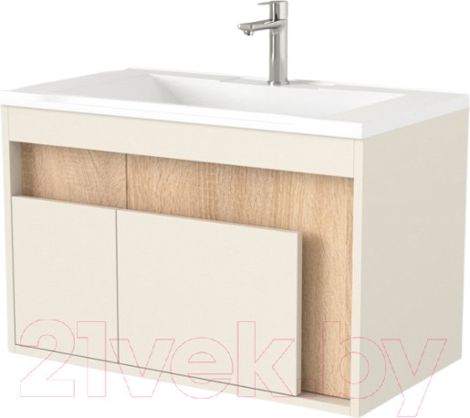 Изображение товара Тумба под умывальник Дабер 016 Andrea Elen 80 / Т16.8А.0.18 (бежевый/дуб бардолино)