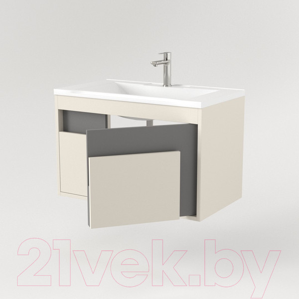 Изображение товара Тумба под умывальник Дабер 016 Andrea Elen 80 / Т16.8А.0.19 (бежевый/серый)
