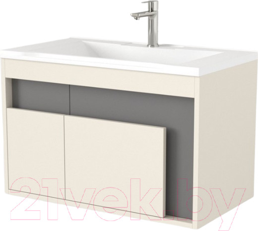 Изображение товара Тумба под умывальник Дабер 016 Andrea Elen 80 / Т16.8А.0.19 (бежевый/серый)
