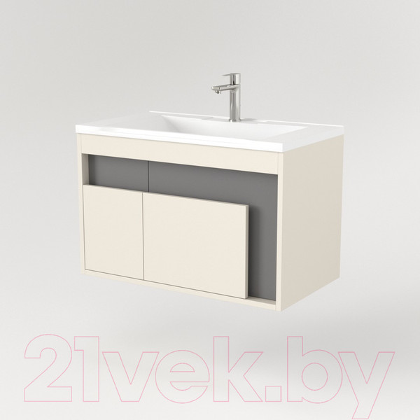 Изображение товара Тумба под умывальник Дабер 016 Andrea Elen 80 / Т16.8А.0.19 (бежевый/серый)