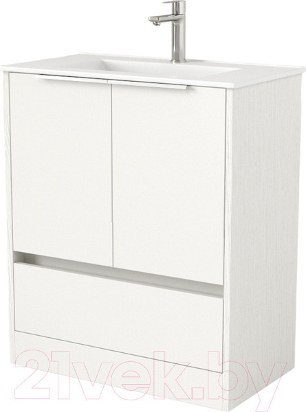 Изображение товара Тумба под умывальник Дабер 017 70 / Т17.7.0.5Б (белый древесный/ручка белая)