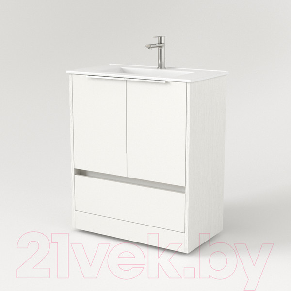 Изображение товара Тумба под умывальник Дабер 017 70 / Т17.7.0.5Б (белый древесный/ручка белая)