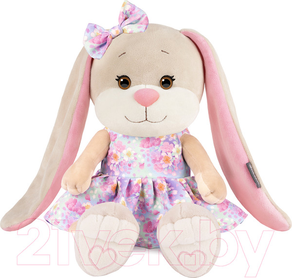 Изображение товара Мягкая игрушка Jack&Lin Зайка Лин в голубом платье с розовыми цветами / JL-04202313-25