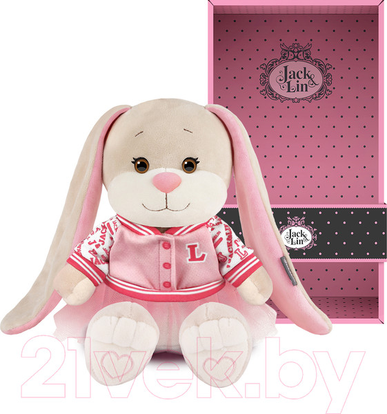 Изображение товара Мягкая игрушка Jack&Lin Зайка Лин в розовом бомбере с юбочкой / JL-03202303-20