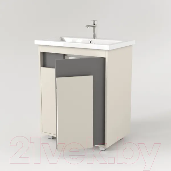 Изображение товара Тумба под умывальник Дабер 015 Cersanit Como 70 / Т15.7C.0.19 (бежевый/серый)